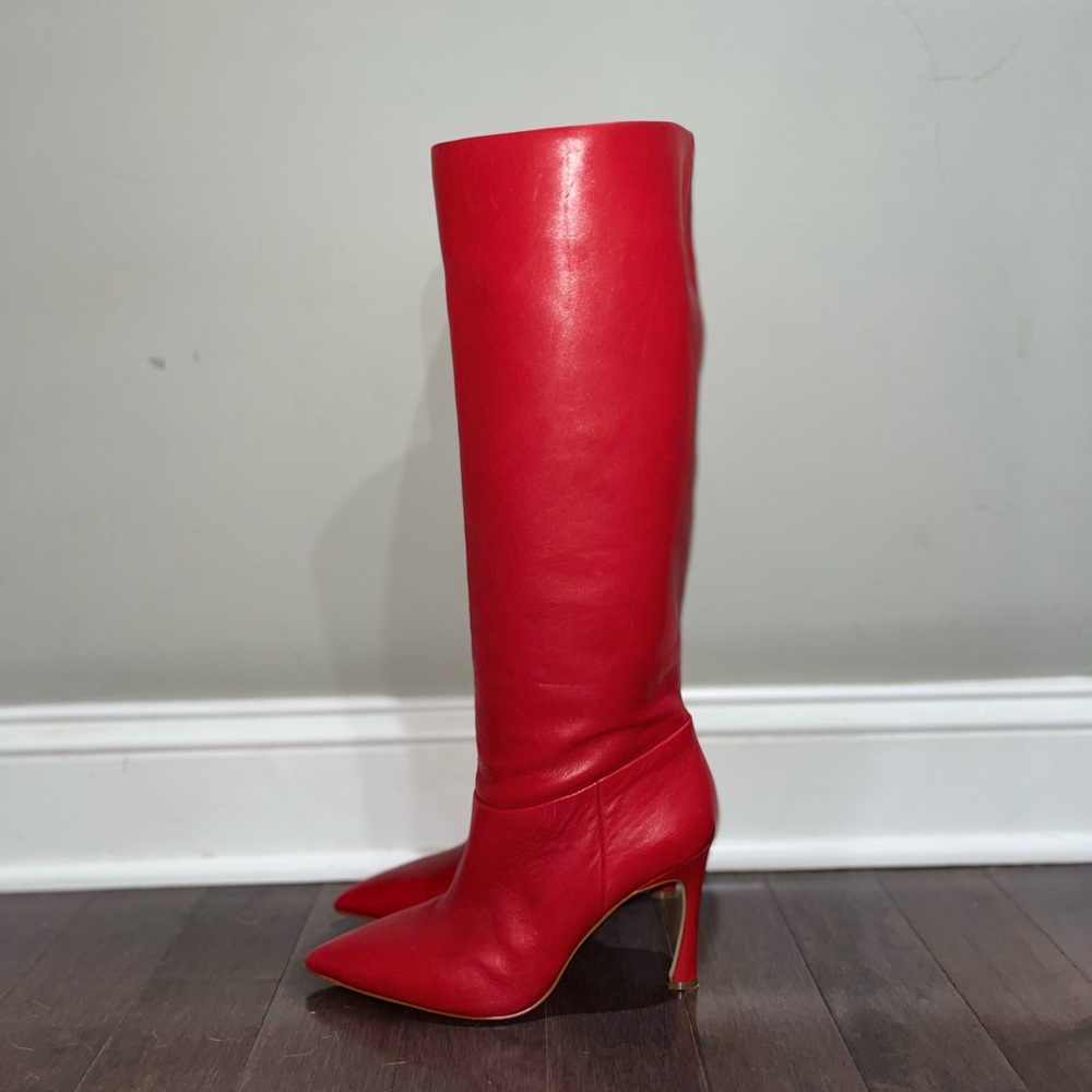 Louise et Cie Red leather high-heeled boot